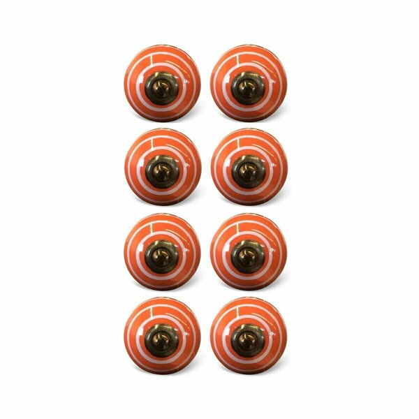 Decoracion K3996 Knob It - Orange White & Copper, 8PK DE3082496